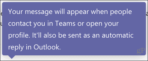 Microsoft Teams Διαθεσιμότητα εκτός γραφείου 