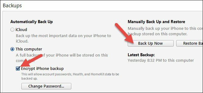 itunes κρυπτογραφημένο ios backup