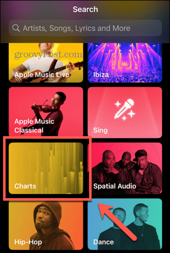 κατηγορία τσαρτ μουσικής της Apple