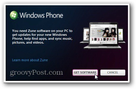 Λάβετε το λογισμικό Zune