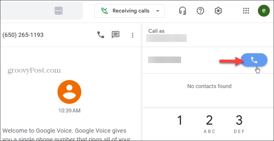 πραγματοποιήστε κλήσεις Google Voice