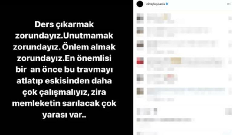 Ανάρτηση στο Instagram του Oktay Kaynarca