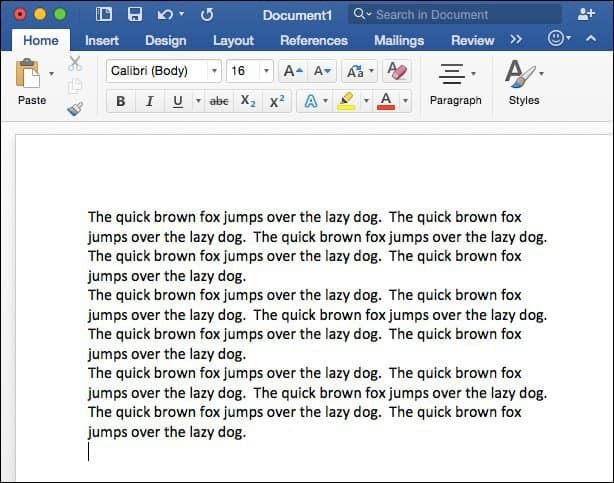 Microsoft Word for Mac 2016 Συμβουλή: Δημιουργία τυχαίου κειμένου